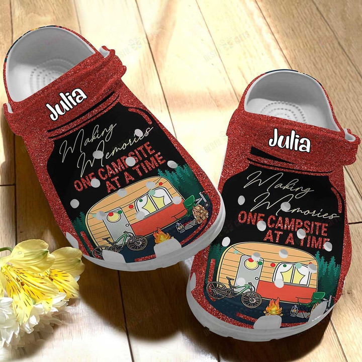 Customized Making Memories Once Campsite At a time Camping Crocs Clog Shoes for Women and Men