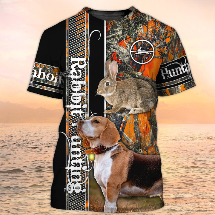 Camo Rabbit Hunting 3D All Over Printed Shirts, Hunting Tshirt, Rabit Hunting Tshirts