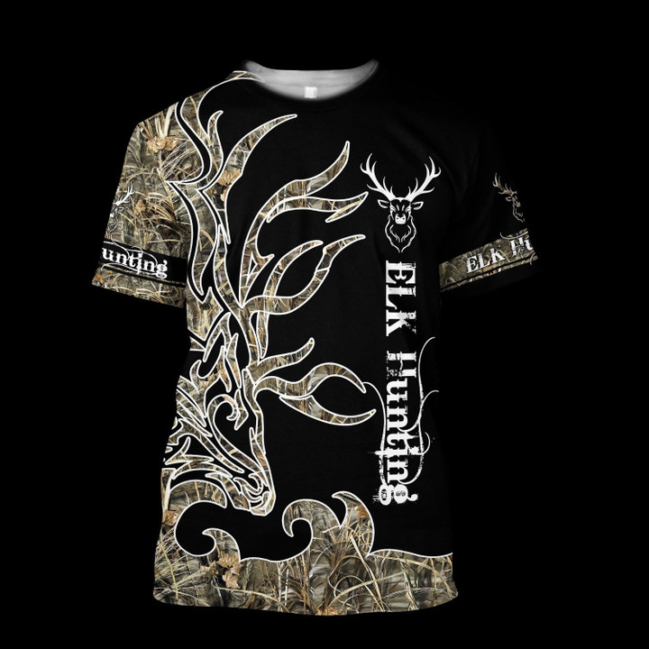 Camo Hoodies Deer Hunting Gifts For Fathers Grandpa Dad Deer Hunter Full 3D Shirt Gifts For Men