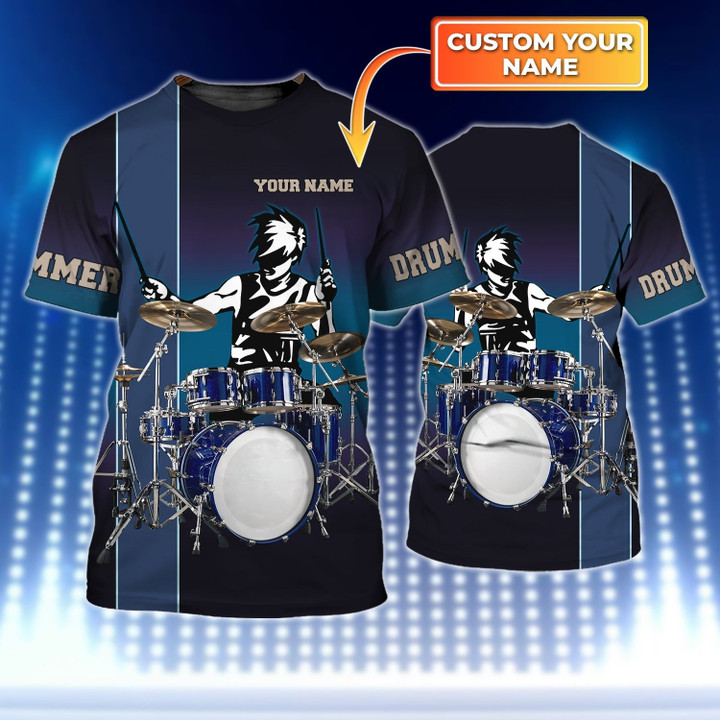 Personalized Drummer 3D Shirt Men Women Playing Drum Shirts Gift For A Drummer