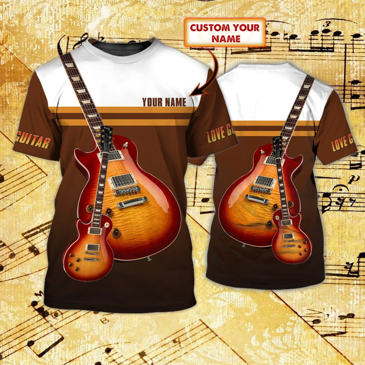 Personalized Name Guitar Bass 3D All Over Printed Clothes