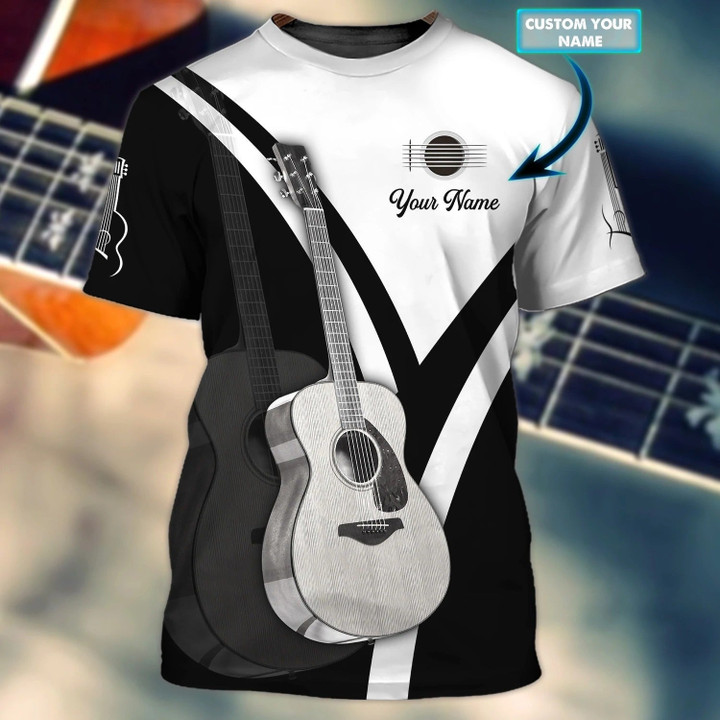 Custom 3D Full Printed Guitar Tshirt, 3D Shirt For Guitar Men, Gift To Guitarist Friends, Guitar Shirt