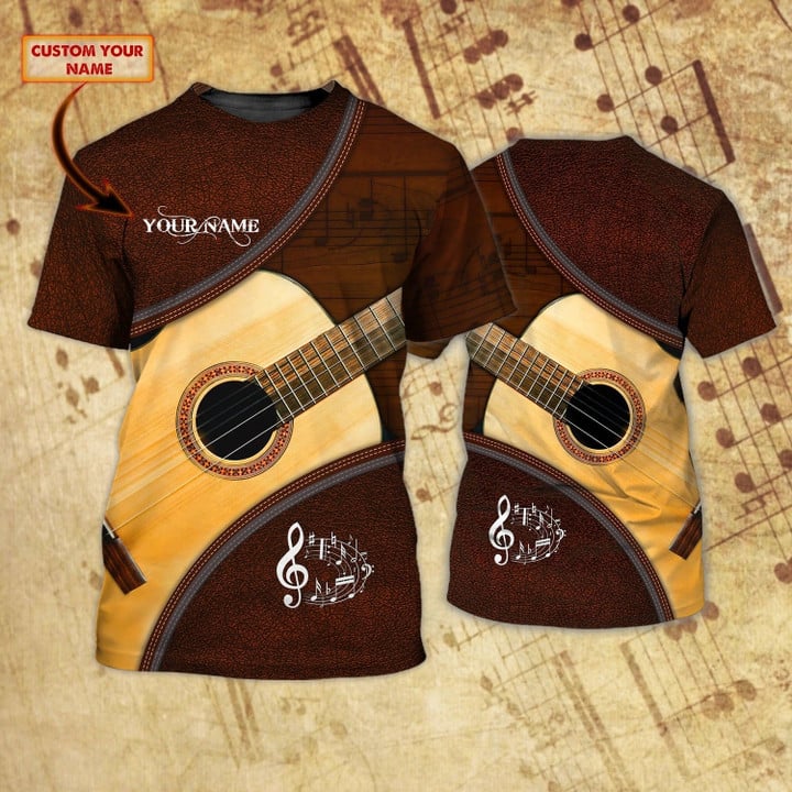 Personalized 3D All Over Print Guitar Shirt, Sublimation 3D Full Printed Shirts For Guitar Lover