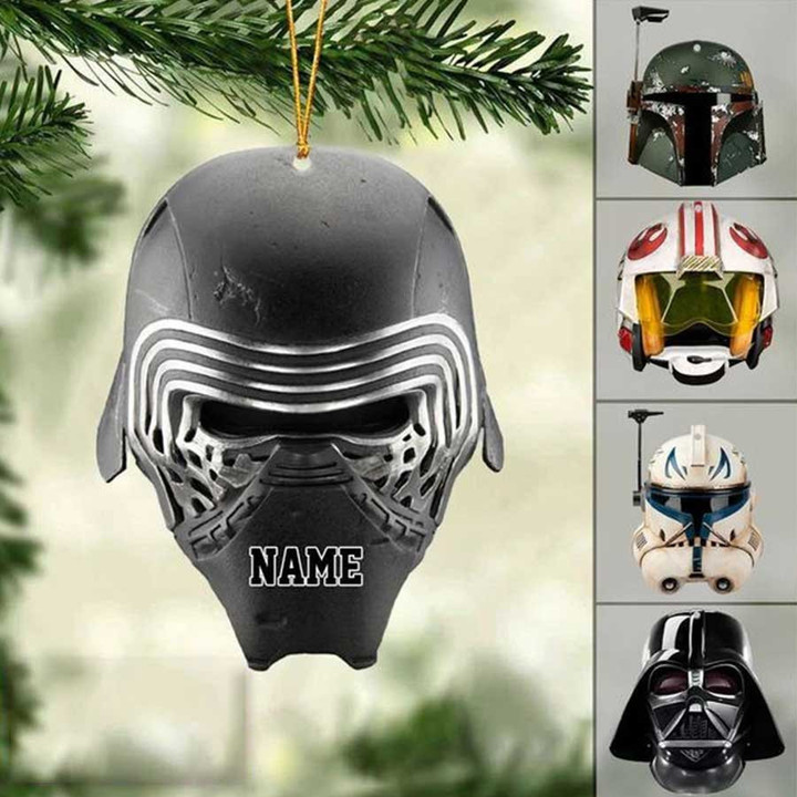 Personalized Helmet Movie Star Christmas Tree Ornament for Fans Made by Acrylic
