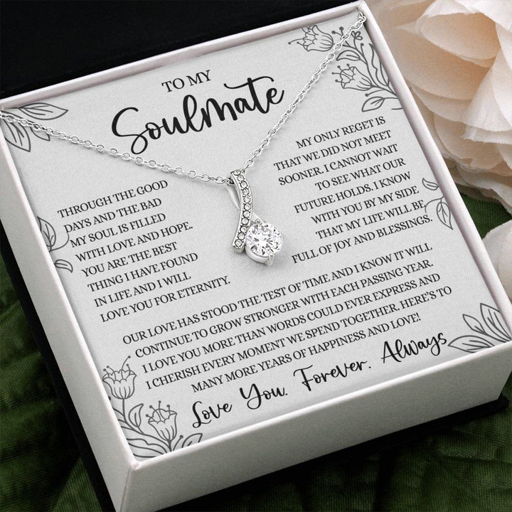 To My Soulmate Alluring Necklace, Best Gift For Wife Girlfriend, Anniversary Valentine Gift, Soulmate Gift, Gift For Her