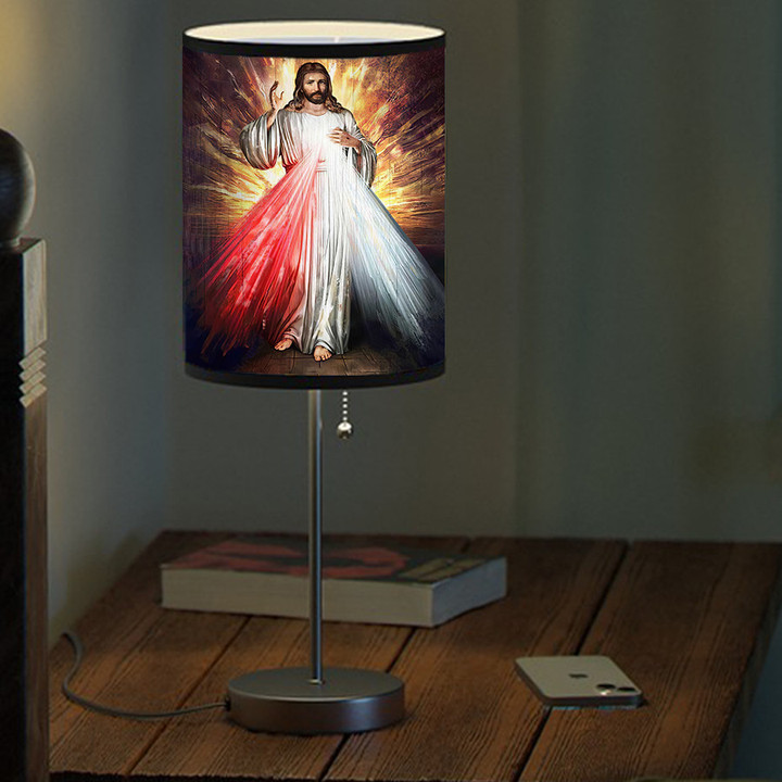 Divine mercy, Jesus Christ, Sacred heart of Jesus, Beautiful Jesus Table Lamp for Living Room