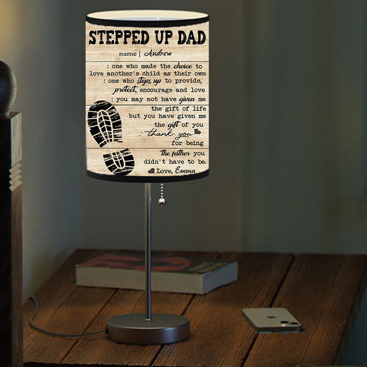 Customized Stepped Up Dad Table Lamp For Him, Gift for Father