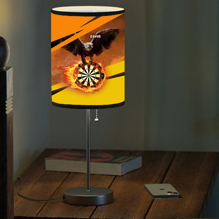 Personalized Dart Table Lamp for Dart Players Bedroom Lamp, Gift for Dart Lovers