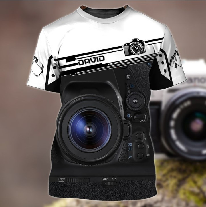 Customized 3D Camera Shirt for Camera Man, Gift for Photographer Clothing Birthday Gift