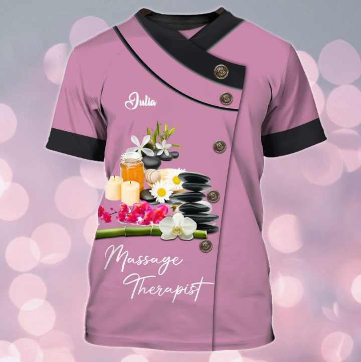 Personalized Natural Cosmetic 3D Shirt for Massage Therapist