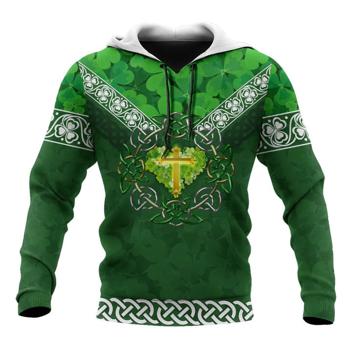 Premium Christian Jesus Easter St Patrick's Day 3D All Over Printed Unisex Shirts Hoodie