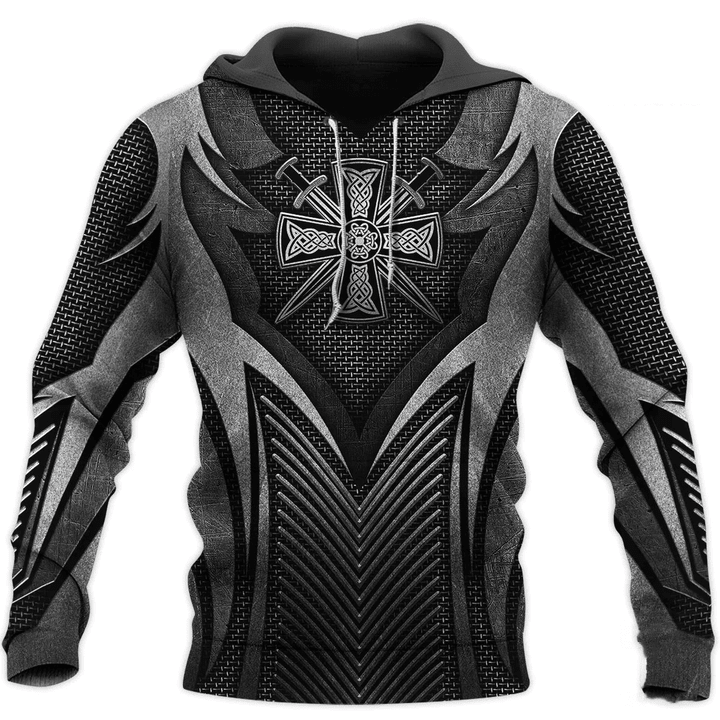 Irish Armor Warrior Chainmail Shirts, 3D All Over Printed St. Patrick's Day Shirt, Armor Shirt