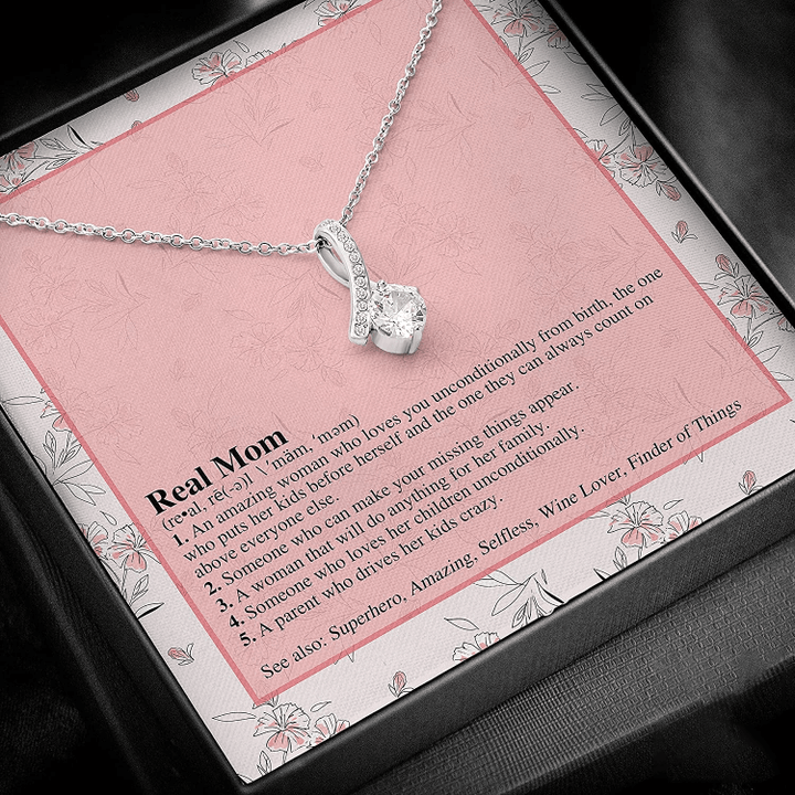 Message Card Necklace - Mom Definition: Mama Necklace, Mommy Necklace, Mommy Jewelry Women, Unbiological Mom, Emotional Gift, Mother's Day Gift