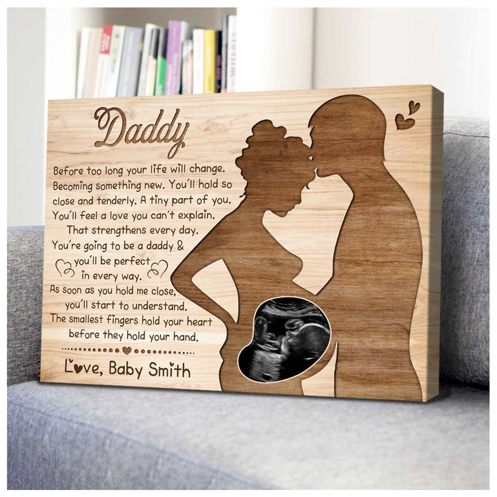 Gift For Expecting Dad Custom Father’s Day Gift For Dad To Be Canvas Print