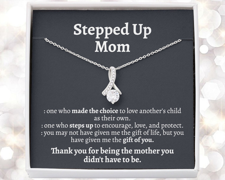 Meaningful Stepmom Gift, Stepmom Necklace, Stepmom Birthday Gift Idea, Thank You Stepmom, Bonus Mom Necklace, Mother's Day Gift