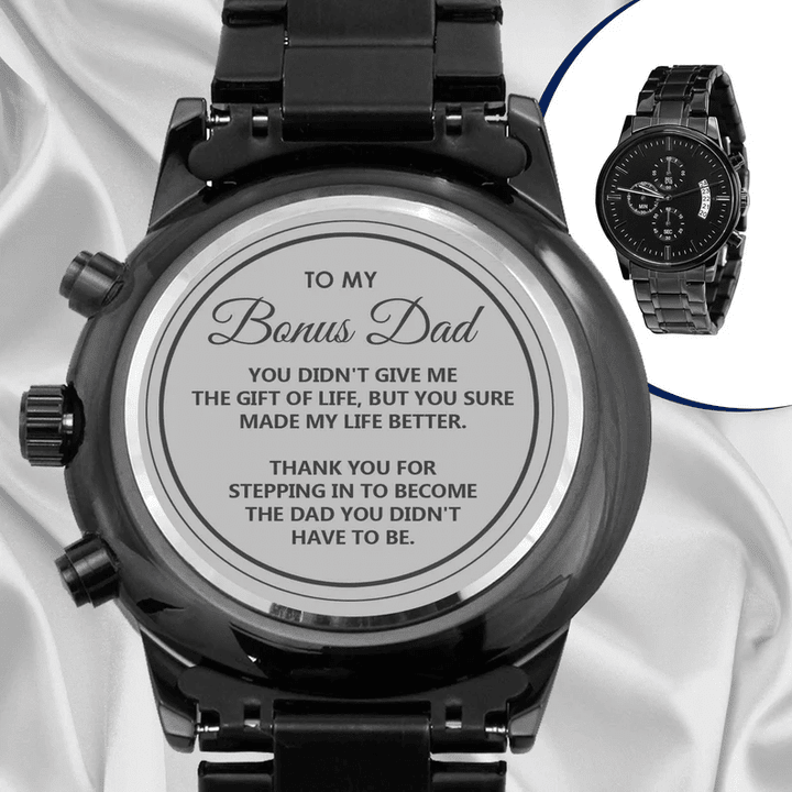 Step Dad Gift, Bonus Dad Watch, Christmas Gift From Daughter, Retirement Gift, Stepfather Birthday Gift, Watch For Men, Heartfelt Gift
