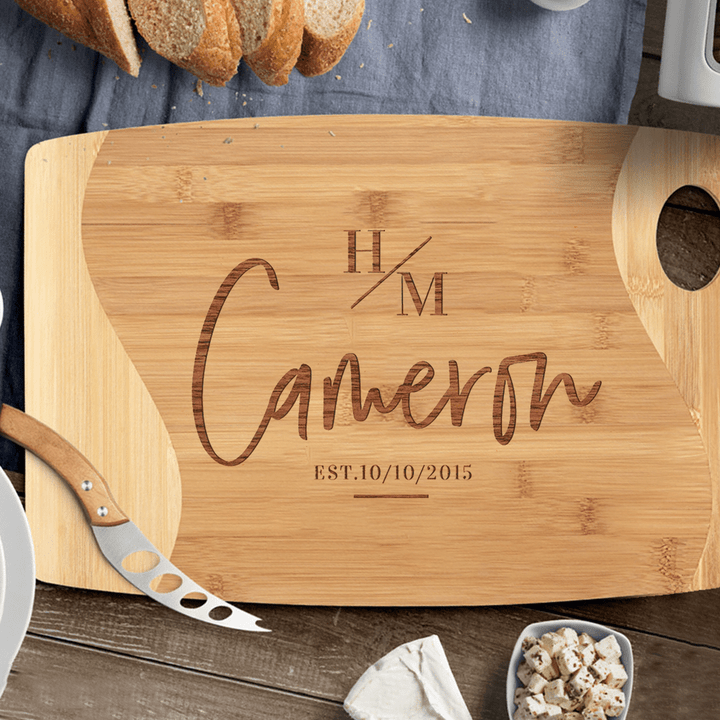 Personalized Cutting Board for Anniversary - Initials for the Couples - Gift For Her, For Him - Housewarming Gift