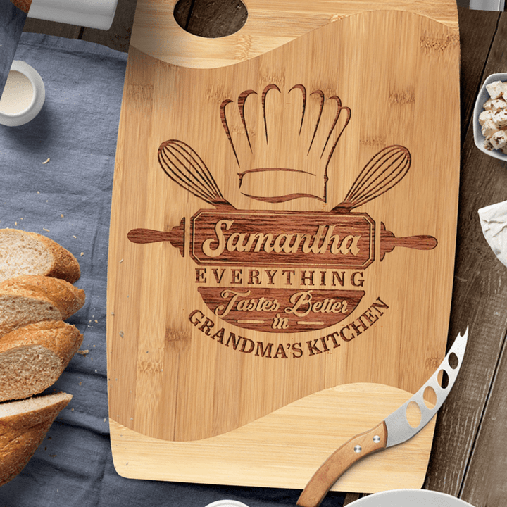 Personalized Cutting Board For Grandma, For Mom - Mother's Day Gift - Custom Name - Gift For Grandma, Gift For Mom