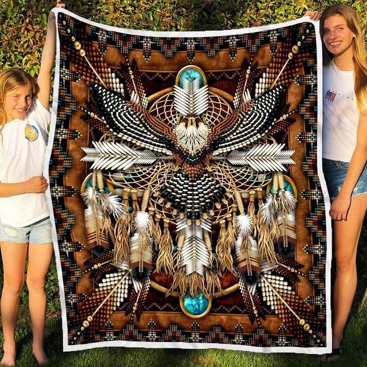 Owl Native American Mom Blanket for Her, Birthday Gift for Mom Owl Lovers