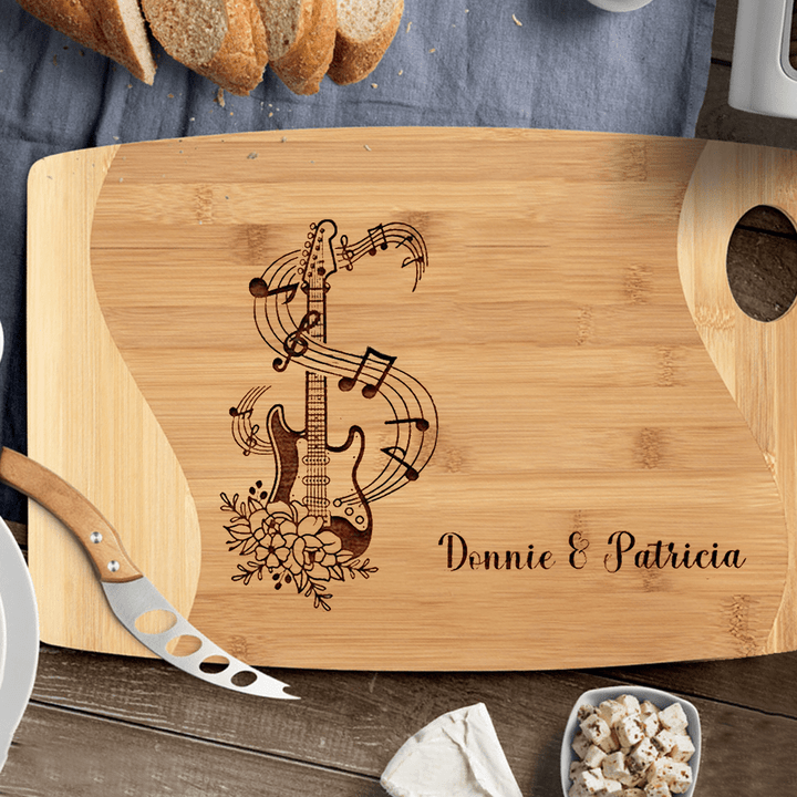 Guitar Cutting Board, Music Cutting Board, Music Lover Gifts, Song Writer Gifts, Chopping Board, Personalized Gift