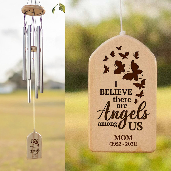 Personalized Memorial Wind Chimes, I Believed There Are Angels Among Us