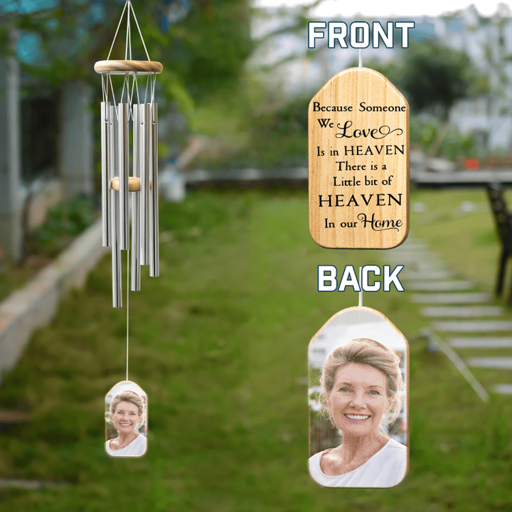 Personalized Remembrance Wind Chime for Mom in heaven, Memorial Gift for Loss Mother
