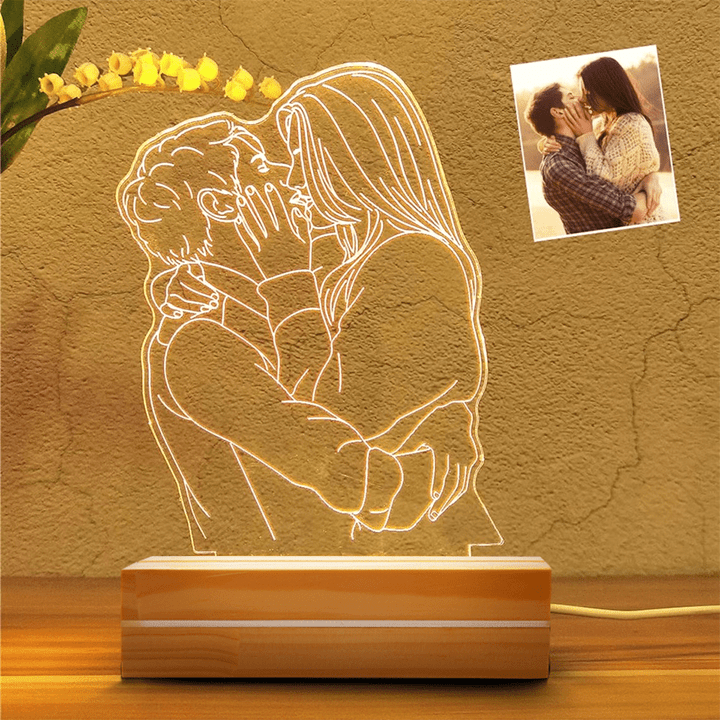 Personalized Photo Night Light, Custom Lamp Night Light, Wedding Gift, Mother's Day gifts, Birthday Gift for Her