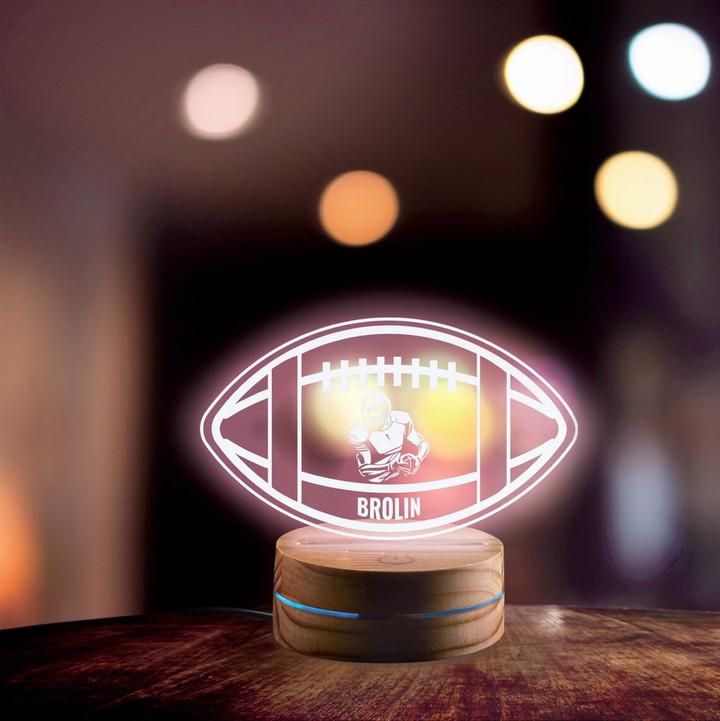 Football LED Night Light, Father's Day Gifts, American Football LED Night Light, Personalized Gifts For Team