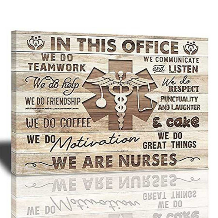 In this Office Nurse Wall Art, Vintage Nurse Canvas, We are a team Nurse Landscape Canvas for Office