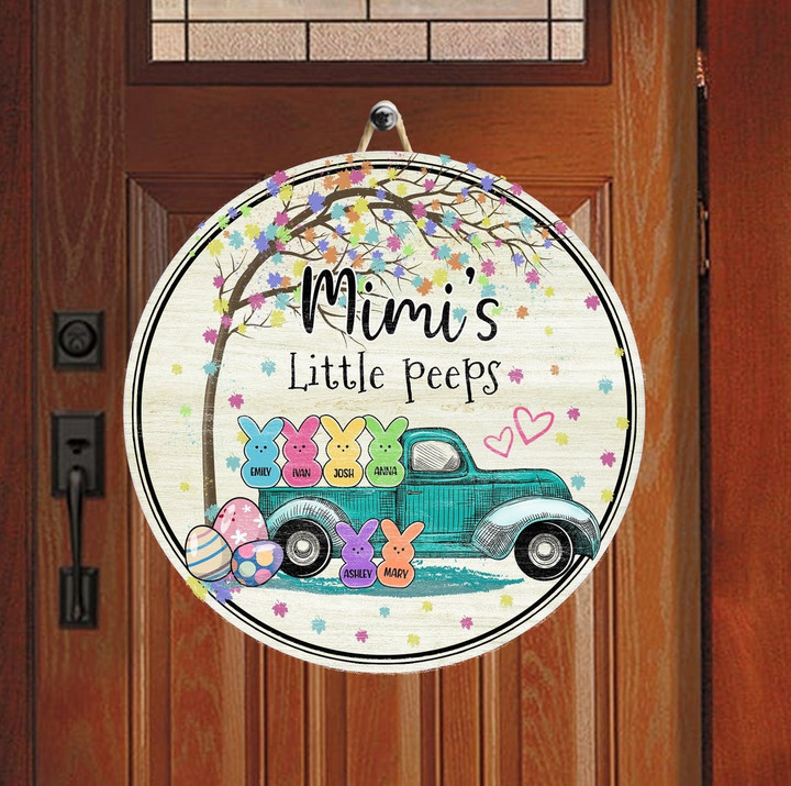 Personalized Mimi Peeps Easter Sign, Easter Home Decoration for Mimi, Welcome Sign for Easter Day Mimi, Gift For Grandma
