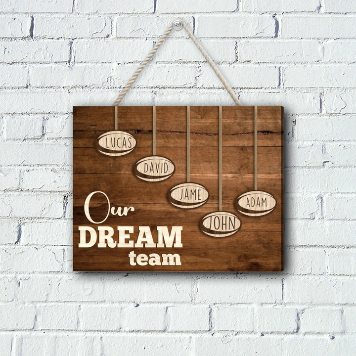 Personalized Rugby Wood Sign Wall Decor, Rugby Team Gift, Gift for Rugby Players
