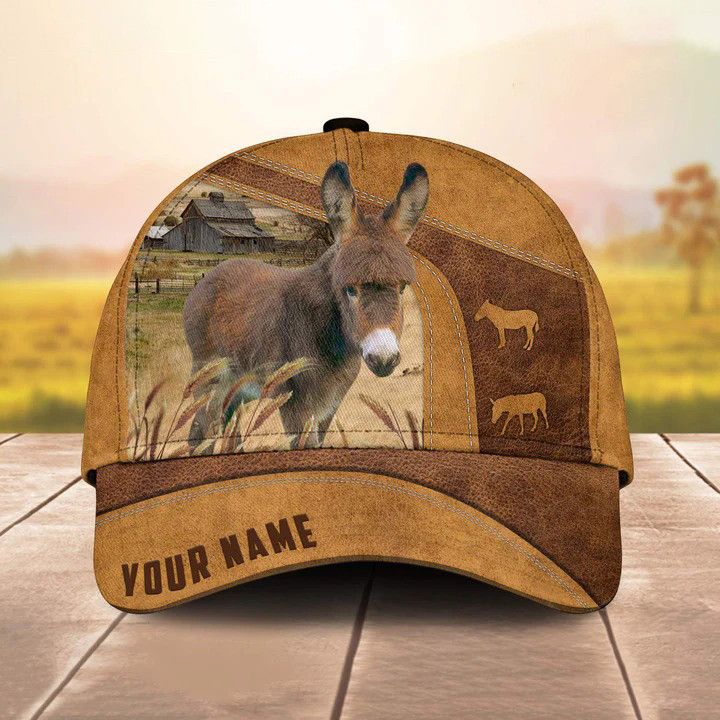 Dilypod Personalized Miniature Donkey Hat for Farmers, Miniature Donkey Retro Cap for Men, Husband