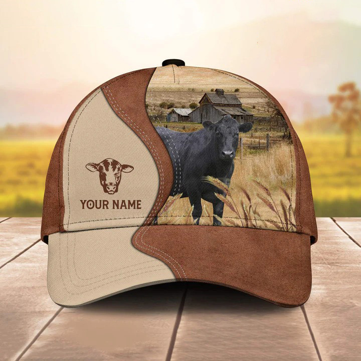 Customized Black Angus Classic Cap for Farmers, Black Angus Hats for Men, Dad, Husband