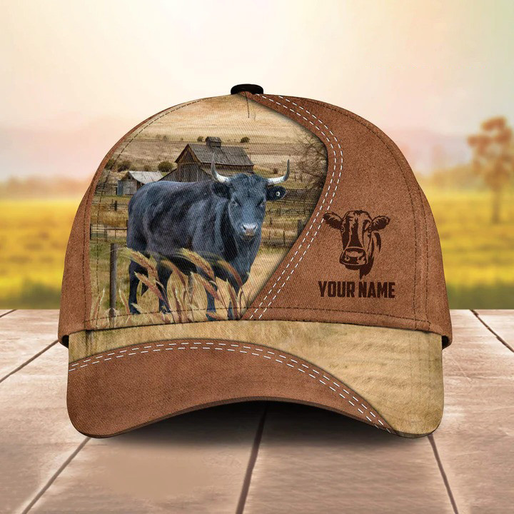 Personalized Dexter Cattle Hats for Farmers, Custom Name Dexter Cattle Classic Cap for Men, Dad, Husband