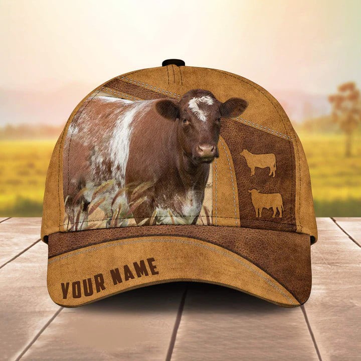 Customized Shorthorn Cattle on the farm Classic Cap for Men, Dad, Husband