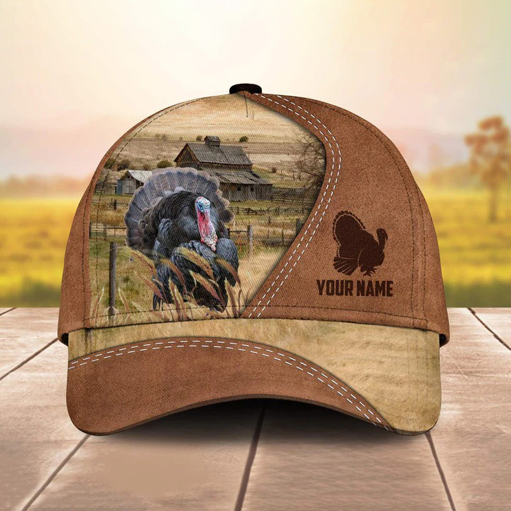 Personalized Turkey Hats for Farmers, Customized Turkey Classic Cap for Dad, Husband, Thanksgiving Gift