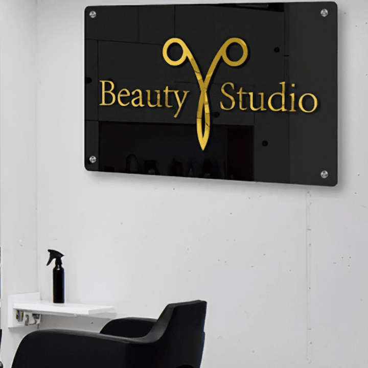 Personalized Acrylic Logo Sign, Custom Lobby Sign For Hair Salon, Grand Opening Gift, Custom Acrylic Business Sign