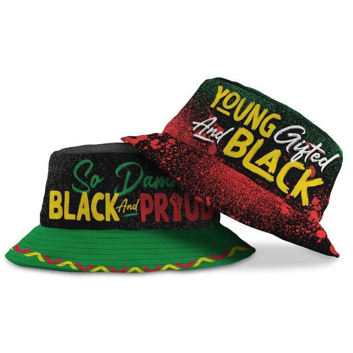 Young Gifted and Black, Black and Proud Bucket Hat for Men, Women Juneteeth Day Hat
