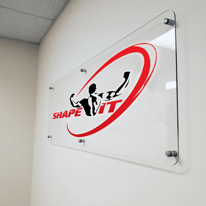 Personalized Acrylic Logo Sign For Gym, Custom Logo, Office Storefront, Door Sign, Reception Sign