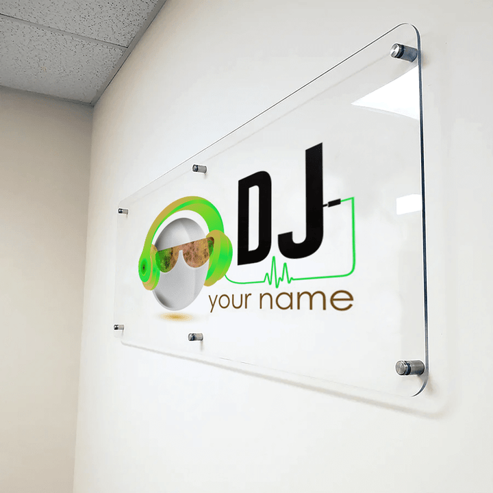 Personalized Acrylic Sign For DJ, Custom Logo for DJ Booth, For Studio, Gift for DJ, Decorating DJ's Studio