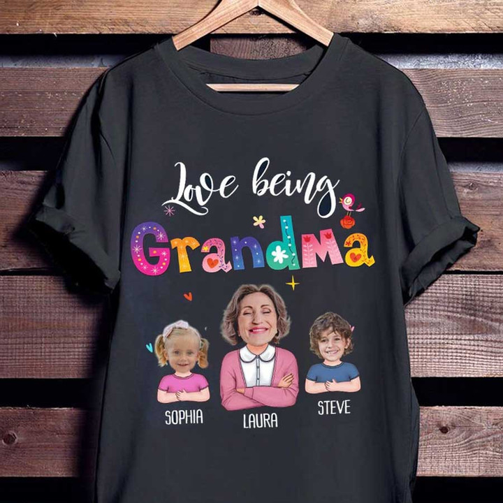 Custom Face Funny Mothers Day Shirt, Gift for Grandma, Custom Photo Mimi Shirt, Nana Shirt