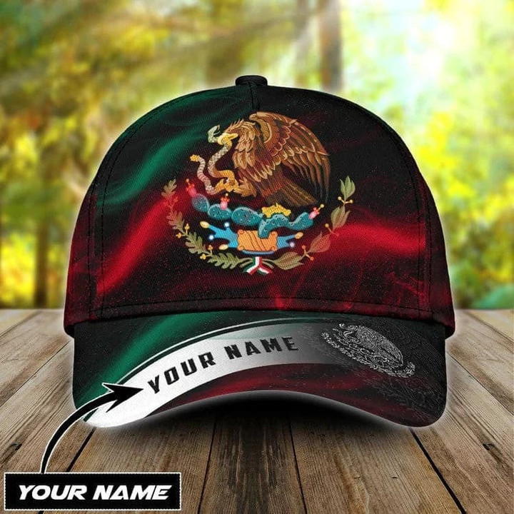 Personalized Mexico Smoke 3D Classic Cap, Baseball Hat For Mexican, Mexico Hat Cap