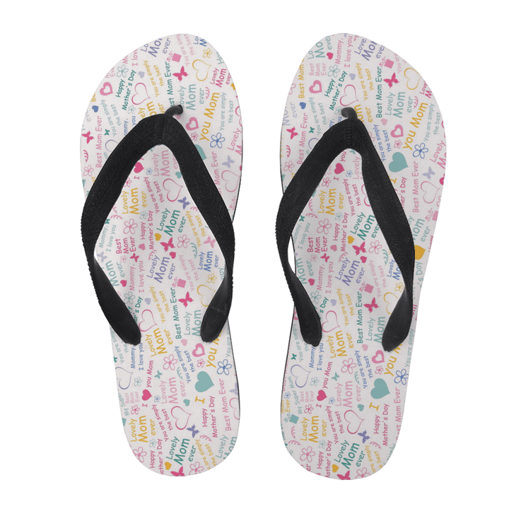 Flip Flops - Mom Gift, Mother's Day Gift Ideas - Best Mom Ever - Meaningful Gifts for Mom to use every day