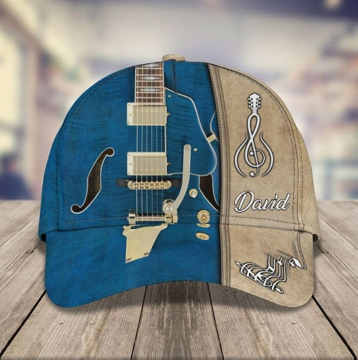 Personalized Electric Guitar Classic Cap for Men, Guitar Cap for Boyfriend Birthday Gift