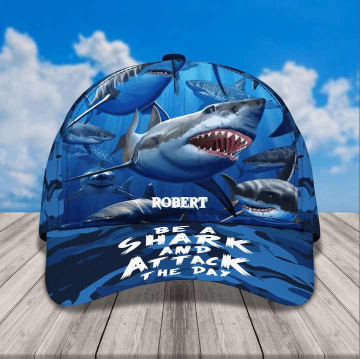 Killer Whale, Shark Attack, Shark Fishing, Personalized Shark Cap, Custom Name 3D Shark Cap for Shark Lovers