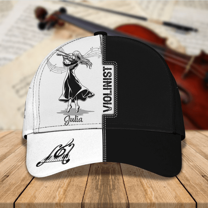 Personalized Violin Classic Cap, Custom Name Cap Hat, Gift for Violinist, Music Lovers
