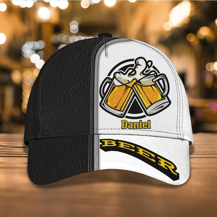Personalized Beer Classic Cap for Men,Women, Beer Cap, Custom Name Hat for Dad, Friends