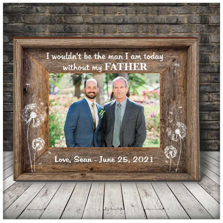 Custom Photo Father of Groom Canvas Prints Wedding Gift Thank You From Son Dad Wrapped Canvas