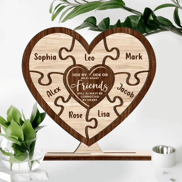Custom Personalized Friends Wooden Plaque - Gift Idea for Friends/Sisters - Besties Forever Never Apart Maybe In Distance