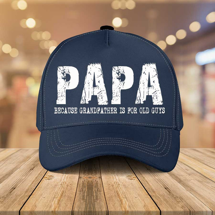 Personalized Funny Papa Because Grandfather is for old guys Retro Cap for Father's Day Gift